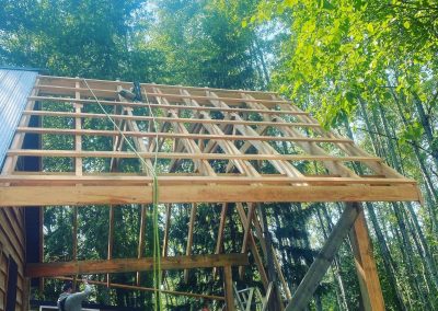 Shuswap Structures framing the addition